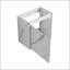 Ensemble de meuble-lavabo mural 20 po avec lavabo en céramique, armoire de rangement avec portes, ensemble d'armoire de salle de bain