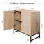 Buffet / commode intérieur 31 po en rotin beige