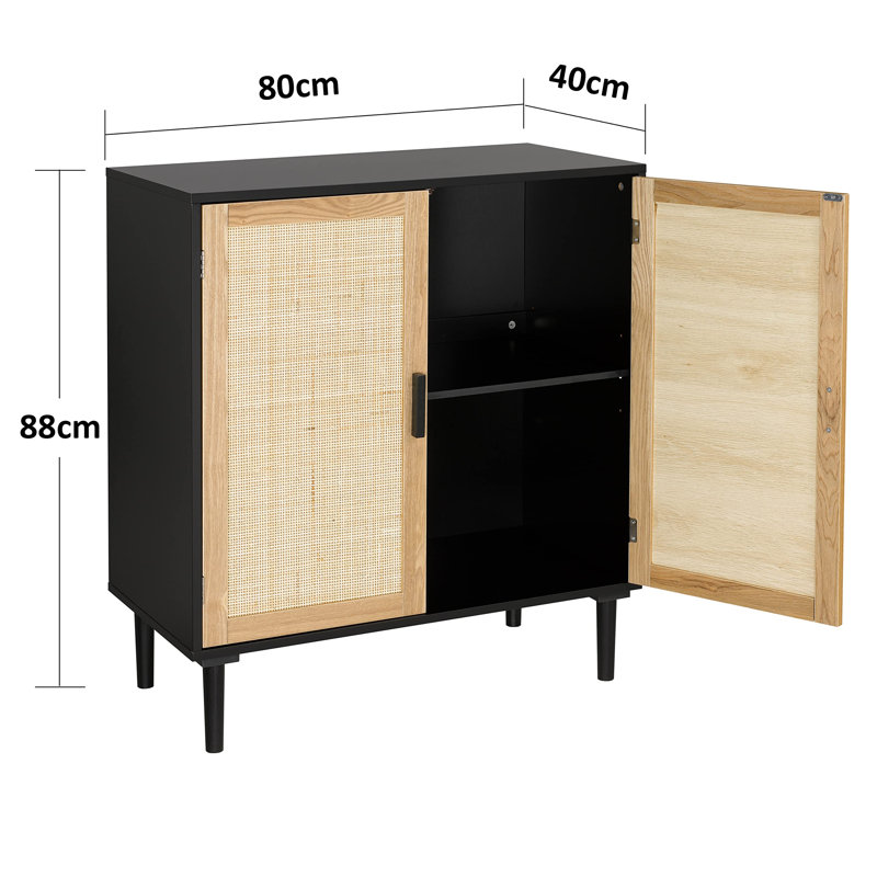 Aleene 80cm Sideboard, Black