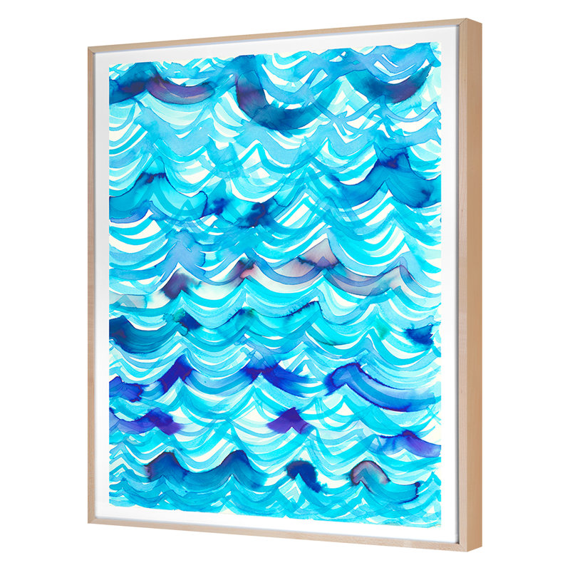 Printemps 2019, Océan, cadre profond sur papier par Hable Construction Print, H 51 po x l 39 po
