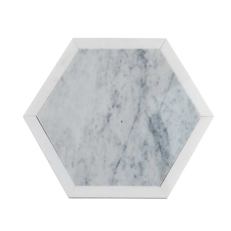 12" Hexagon Marble Mosaic Tile