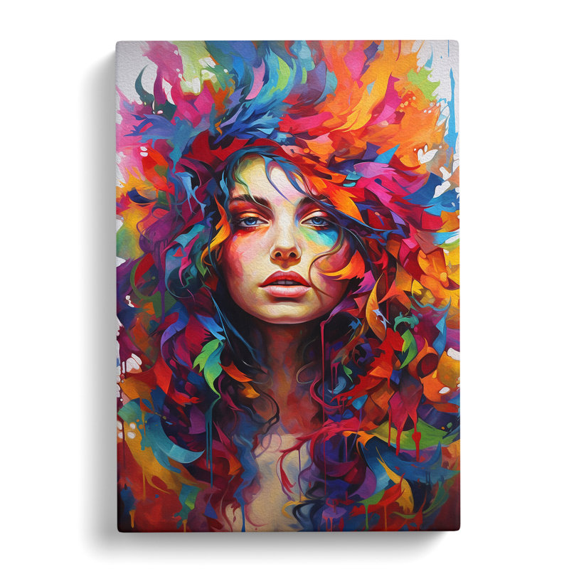 Rainbow Expressionism No.2 - Wrapped Canvas