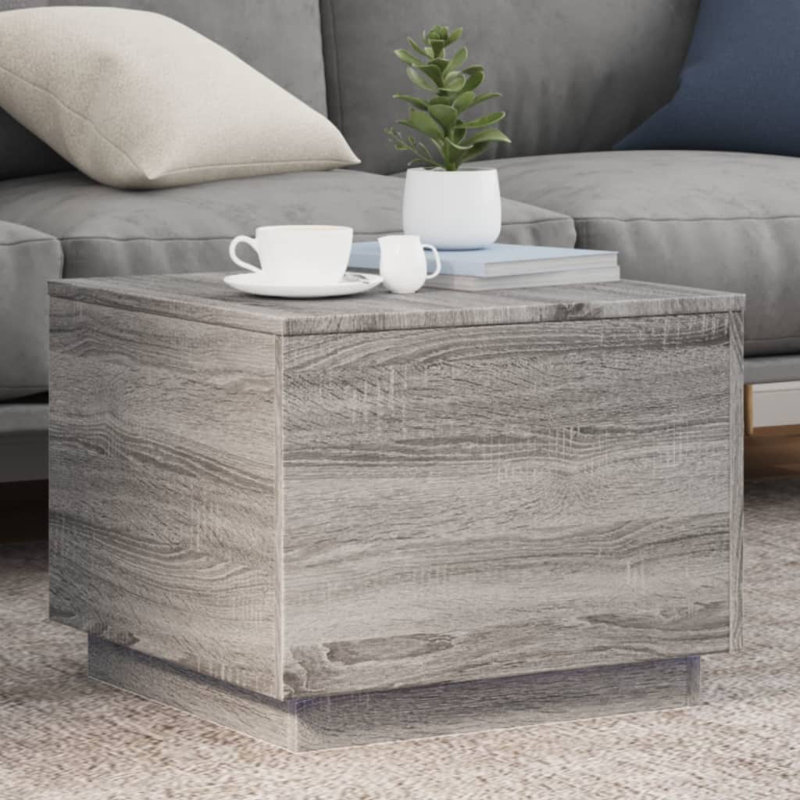 Chamara Block Coffee Table, Grey Sonoma