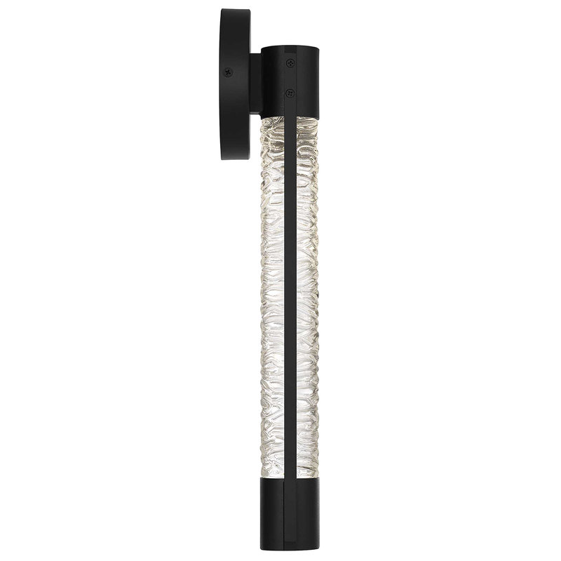 Applique murale à DEL Tig avec verre d'eau pressé, éclairage vers le bas supplémentaire pour des lumens supplémentaires, sélectionnable 3-CCT, à intensité variable, conforme à l'ADA
