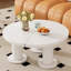 Table basse ronde facile à assembler en forme de pétale, table de centre de style crème, table de bout irrégulière minimaliste avec bords ronds élégants pour le salon-1339626964