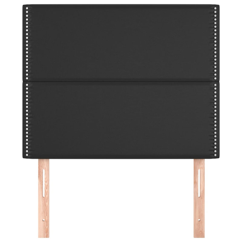 Upholstered Headboard, Black, 88cm H x 90cm W x 5cm D