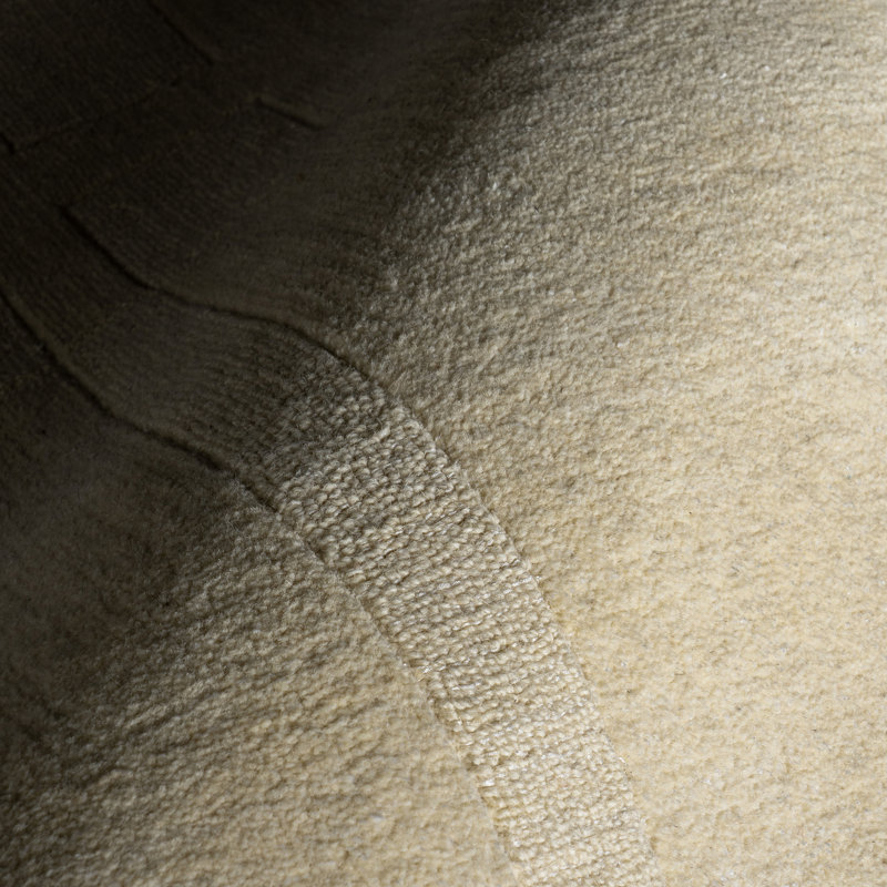 Ivory Wool-Blend Rectangular Area Rug, 8' x 10'