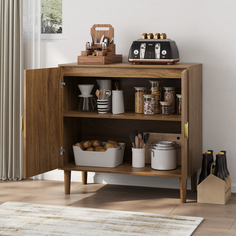 Walnut Wood Buffet Cabinet
