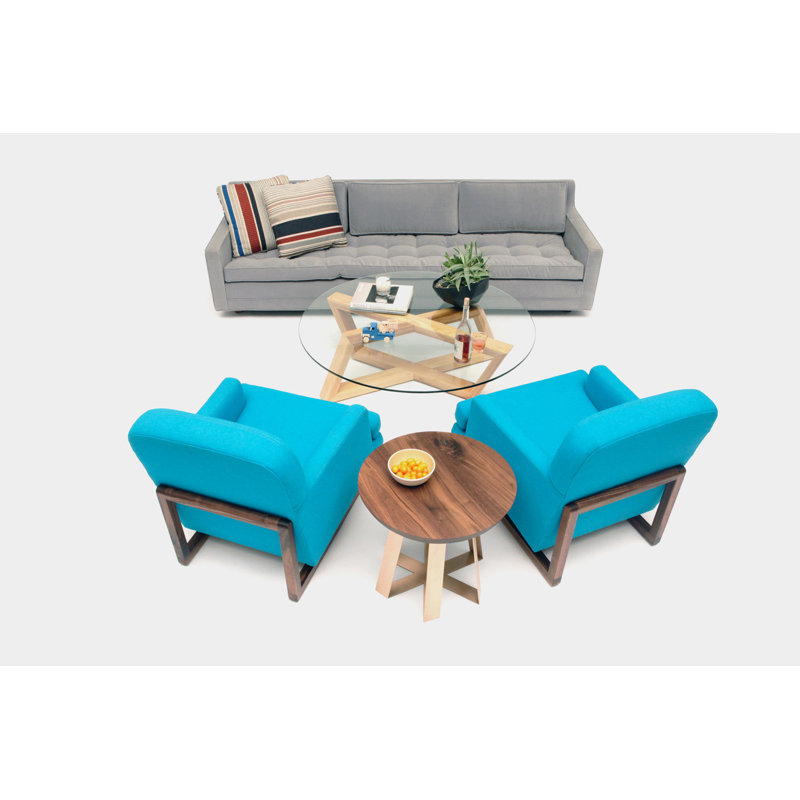 Focal Coffee Table, 14" W x 38" L x 72" W, Ash