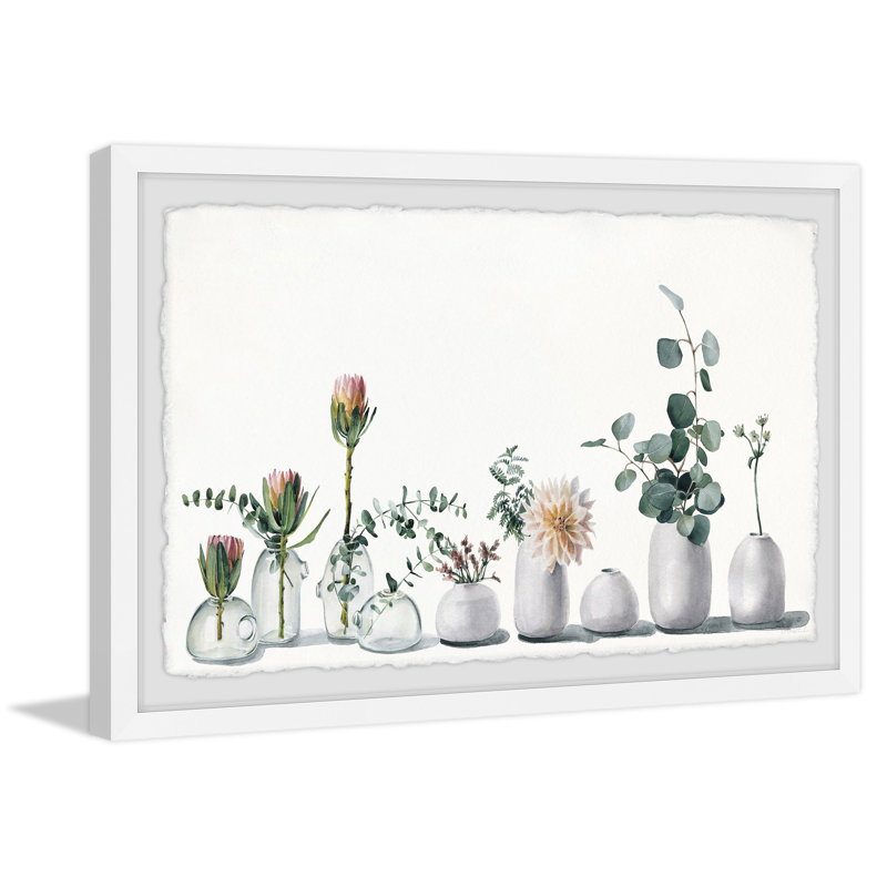 White Simplicity by Parvez Taj - Single Picture Frame Painting, 41 cm H x 61 cm W