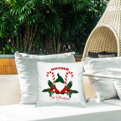 Coussin d'extérieur Gnome For Christmas Holiday