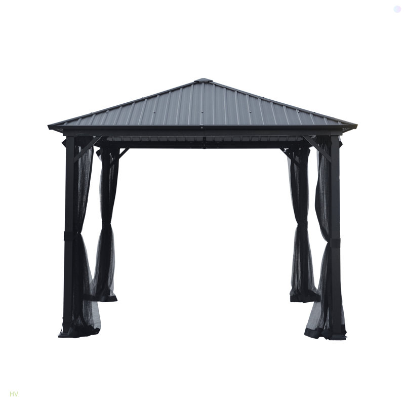 10 x 10 pi GAZEBO, tente de réception d'extérieur robuste pour le patio, mariage, cour arrière (seulement en haut)
