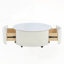 Table basse ronde et mobile avec roulettes-474694582