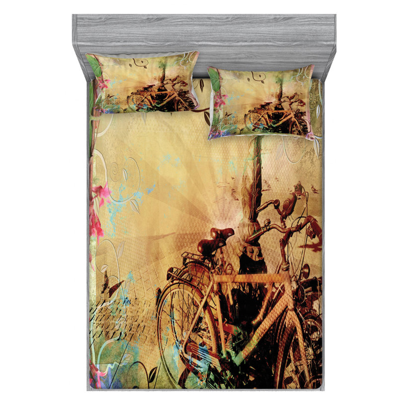 Microfiber Sheet Set, Queen Sheet Set with Fitted Sheet