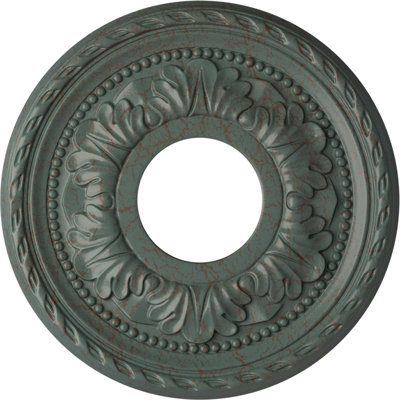 Médaillon de plafond Endurathane Palmetto, DE 11 3/8 po x P 3 5/8 po x P 7/8 po (convient aux auvents jusqu'à 4 1/2 po)