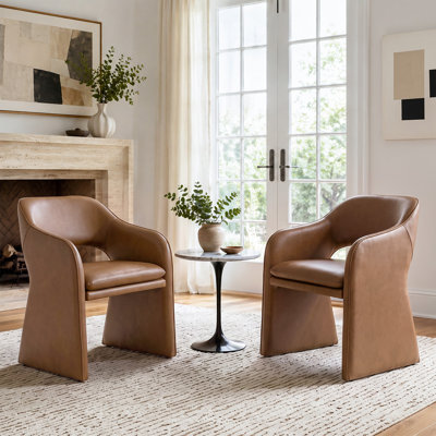 Fauteuil rembourré en similicuir