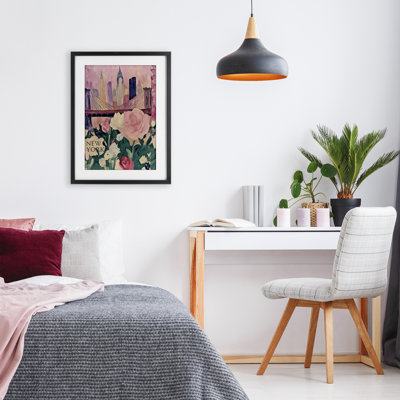 «New York Spring Cityscape», reproduction imprimée sous verre, conception par Annabelle Hall