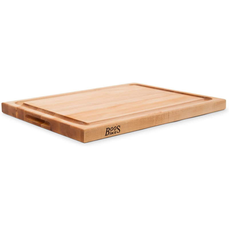 Maple Wood Reversible Cutting Board with Juice Groove