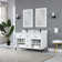 Kesia 60'' Double Bathroom Vanity with Cultured Marble Top with Mirror