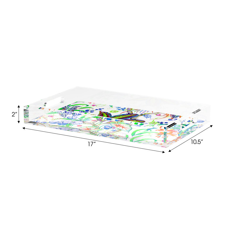 Amazonia Classic Acrylic Rectangle Decorative Tray