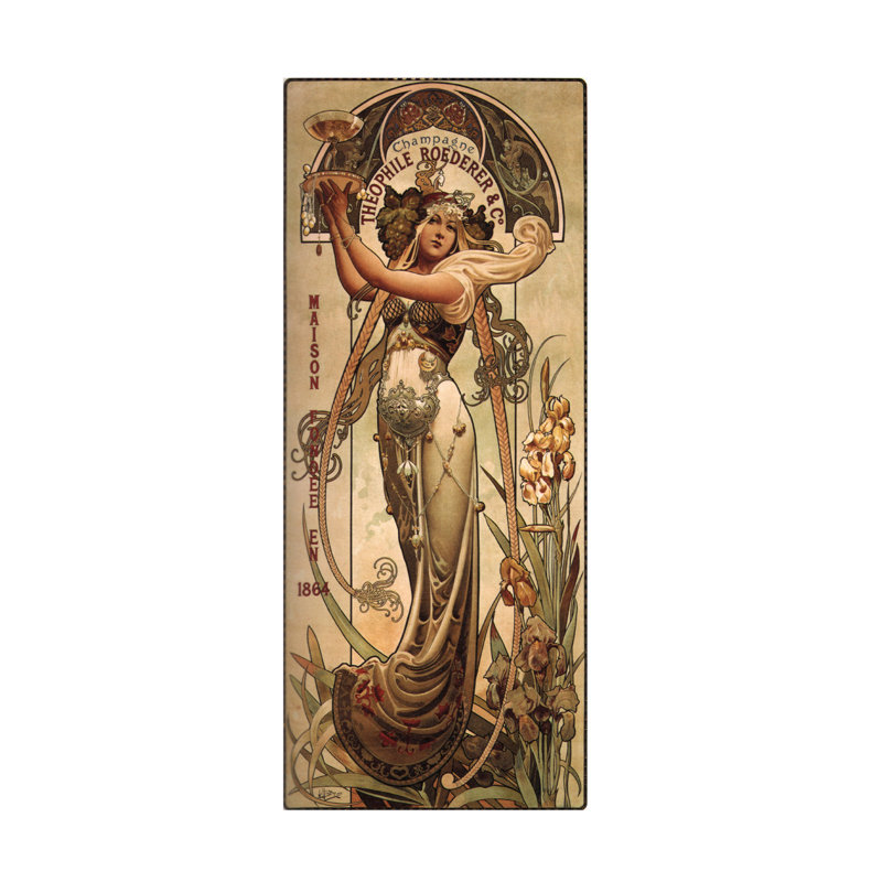 Art sur toile Louis Theophile Hingres Champagne Theophile Roederer, H 47 po x l 20 po
