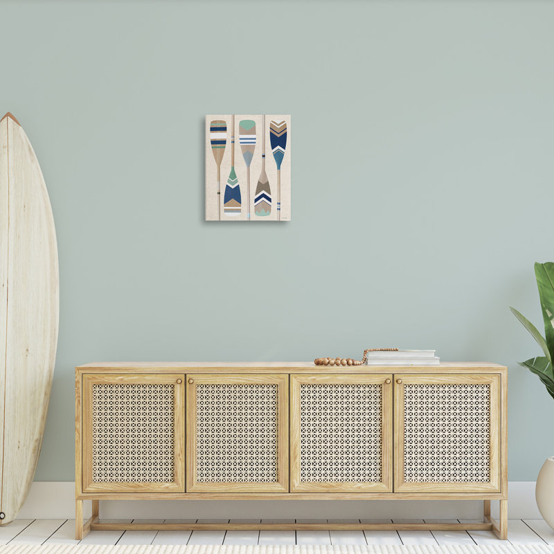 «Striped Boating Oars Wrarap Canvas» par Amber Sterling sur, H 20 po x l 16 po