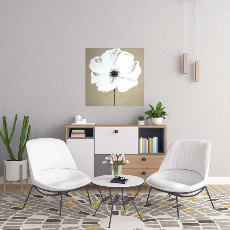 Toile blanche blanche Hygge - éclaboussures de couleurs abstraites