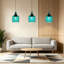 Ensemble de 3 luminaires suspendus en verre vert ensemencé, mini luminaire suspendu de 6,1 pouces pour îlot de cuisine, table de salle à manger, évier et chambre à coucher