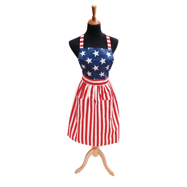 August Grove® Independence Day Cotton Bib Apron | Wayfair