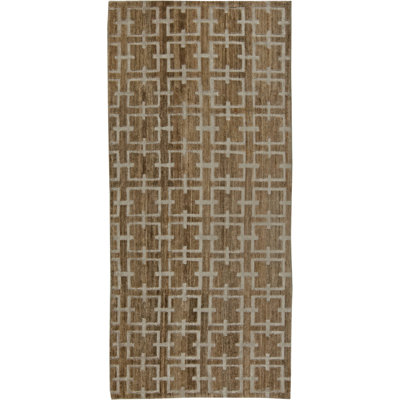 Modern One-of-a-Kind Rectangle 4'3" X 7' Hand Knotted Area Rug