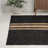 Amandus Rustic Farmhouse Wide Ticking Stripe Jute Black/Natural Rug-1794462469