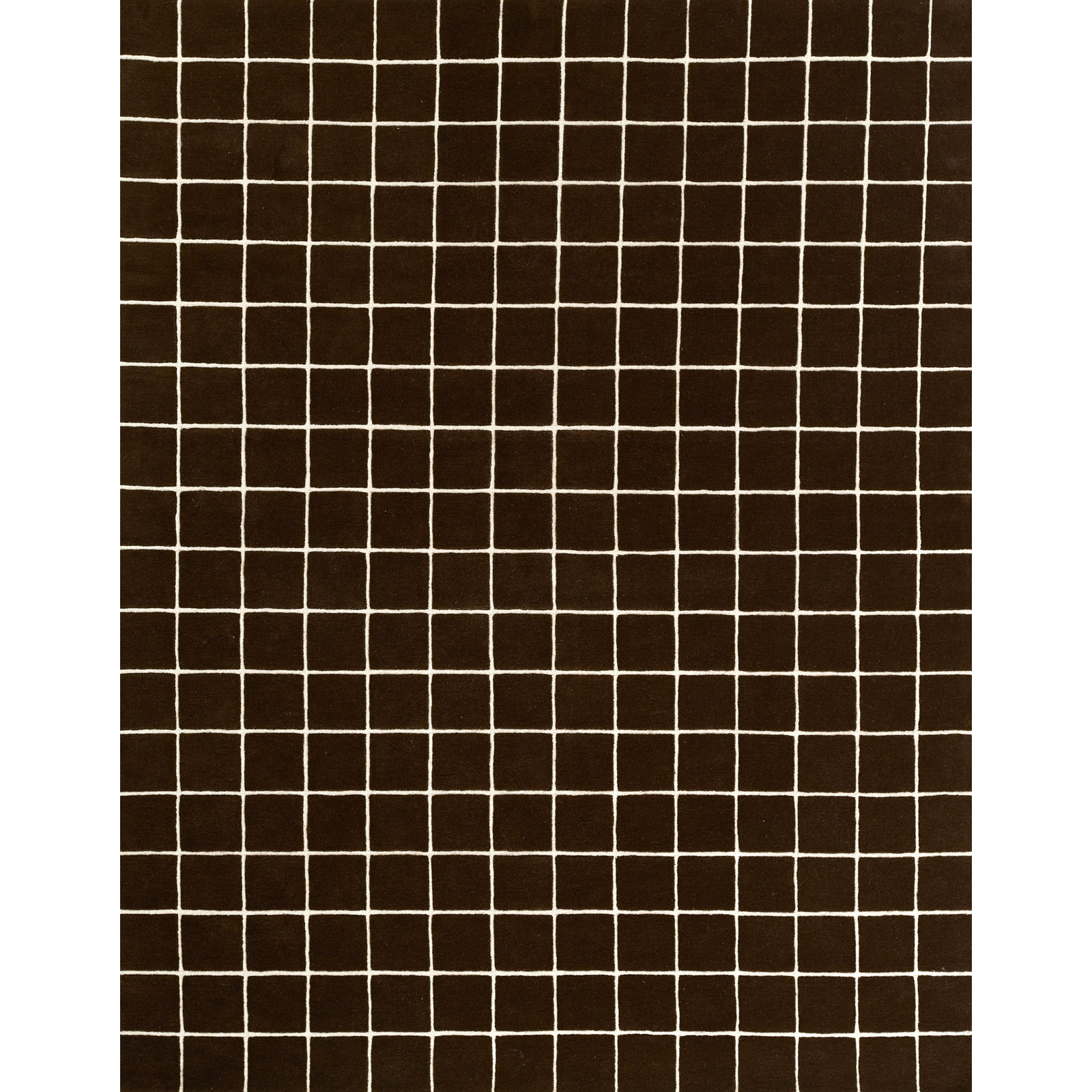  Form Hand Tufted Wool Geometric Brown Area Rug, Rectangle 2' x 3'