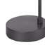 Lampe de table - H 18 po, port USB inclus, métal gris, abat-jour gris