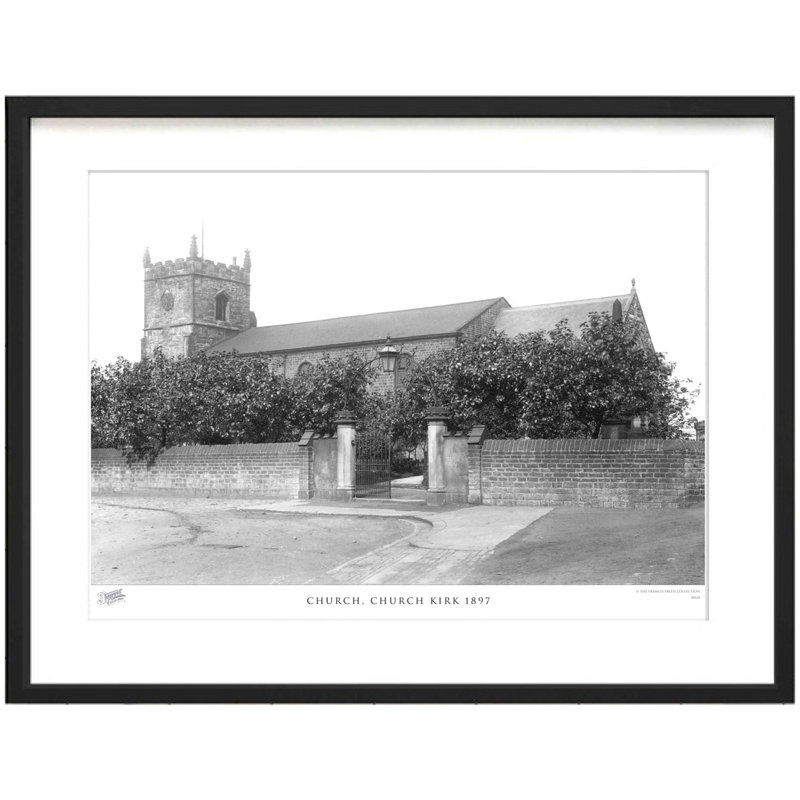 Church, Church Kirk 1897 1 Piece Single Picture Frame Wall Art, 28cm H x 36cm W x 2.3cm D
