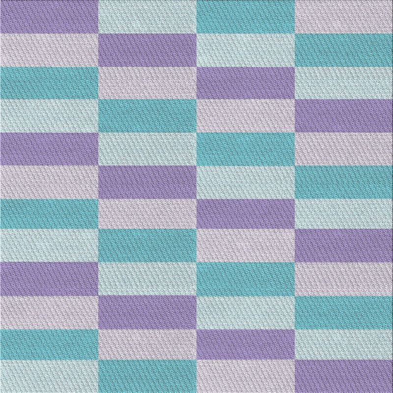 Tapis bleu / mauve Antranette, Carré 7 pi