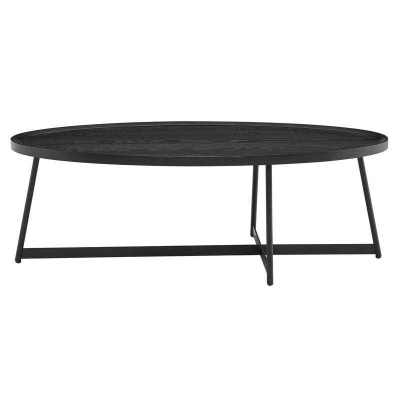 Table basse Gracie Mills, 15.8" H x 47.3" W x 23.6" D, Black
