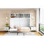 Grand lit confortable avec armoires sur le dessus - Maximisez l'espace de vie grâce à l'armoire murale blanche pour les bureaux-1427660707-1427660704