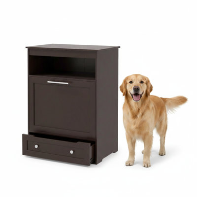 Contenant pour la conservation des aliments pour chiens, armoire de rangement pour station d'alimentation pour animaux