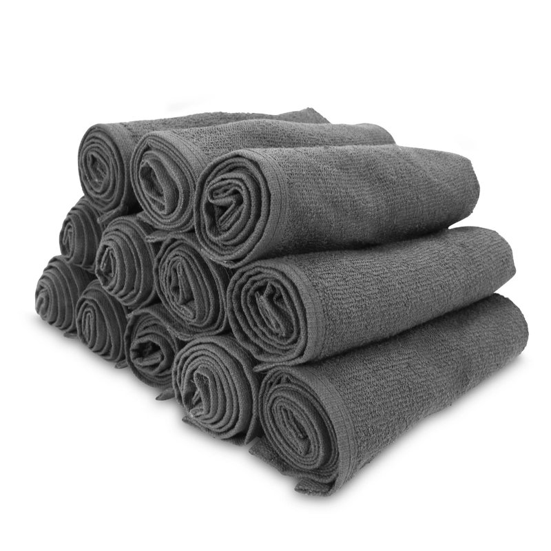 Essuie-mains 100% coton Shirli, Gris anthracite
