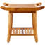 Tabouret de douche en teck pour salle de bain 22 x 14,4 x 18,5 po