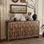 Armoire de rangement à 4 portes en bois de style campagnard Accent