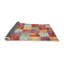 Tapis contemporain rouge / jaune-1811617331