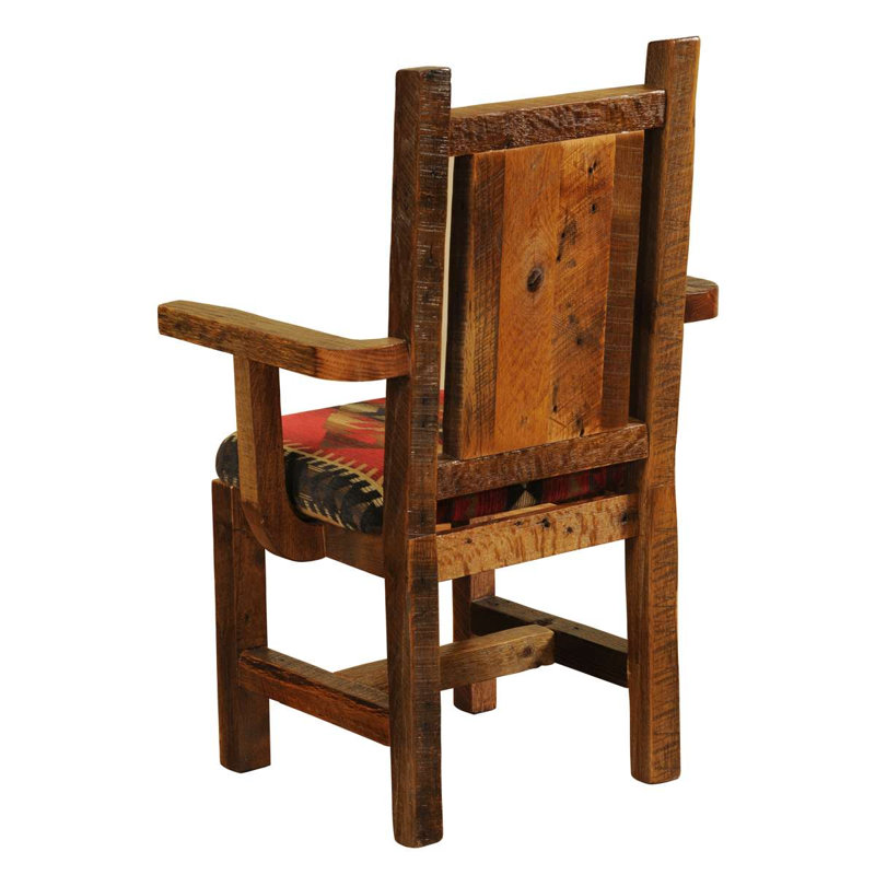 Fireside Lodge Barnwood Artisan Upholstered Arm Chair - Standard Fabric