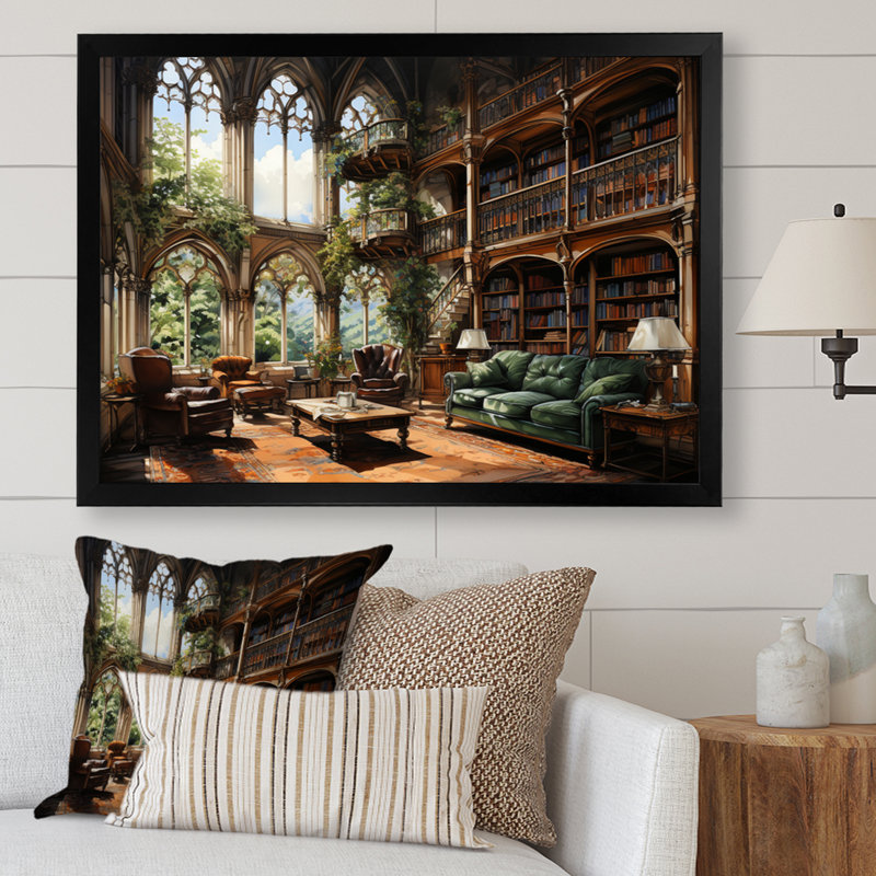 Art contemporain, bibliothèques, Haven I, H 34 po x l 44 po x P 1,5 po, Cadre simple noir