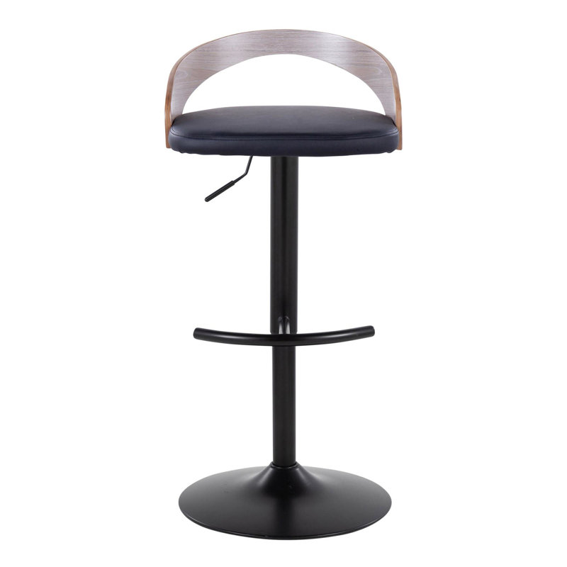 Tabouret de bar réglable, Taupe / Noir, Noir, 1