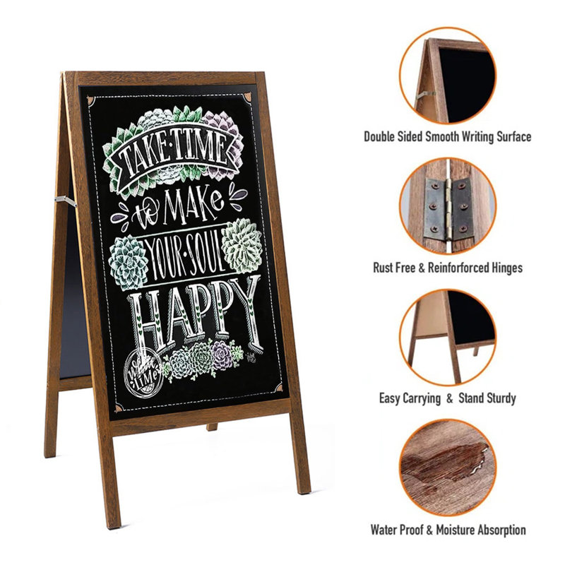 Panarciss Yes Freestanding Solid Wood Chalkboard