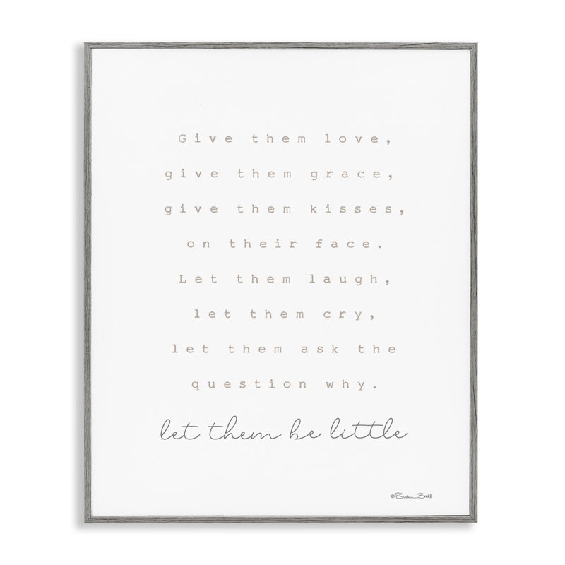«Let Them Be Little», art de la giclée encadrée par Susan Ball, Estampe numérique Farmhouse, H 14 po x l 11 po
