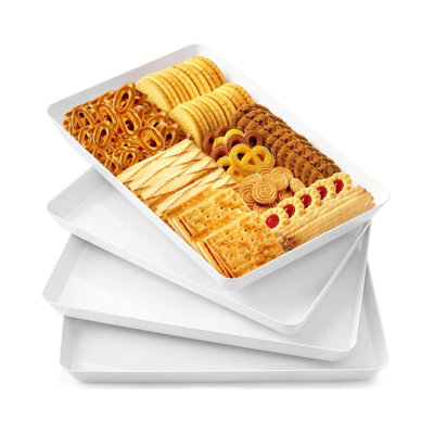 4 plateaux à collation 4 pièces
