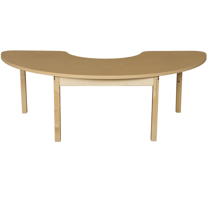 Table d'activité demi-cercle, H 17 po x L 76 po x l 24 po