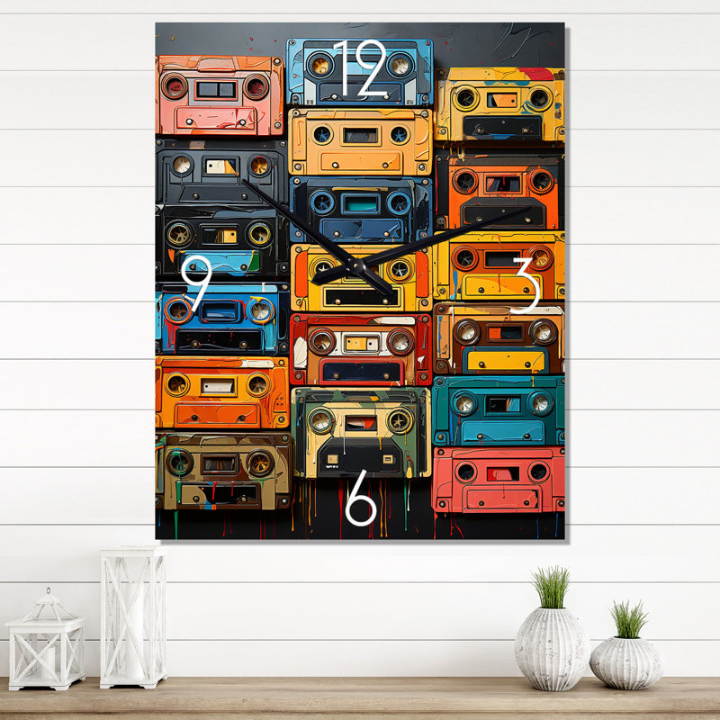 Lakeetha - Horloge murale de divertissement surdimensionnée, H 32 po x l 24 po x P 1 po
